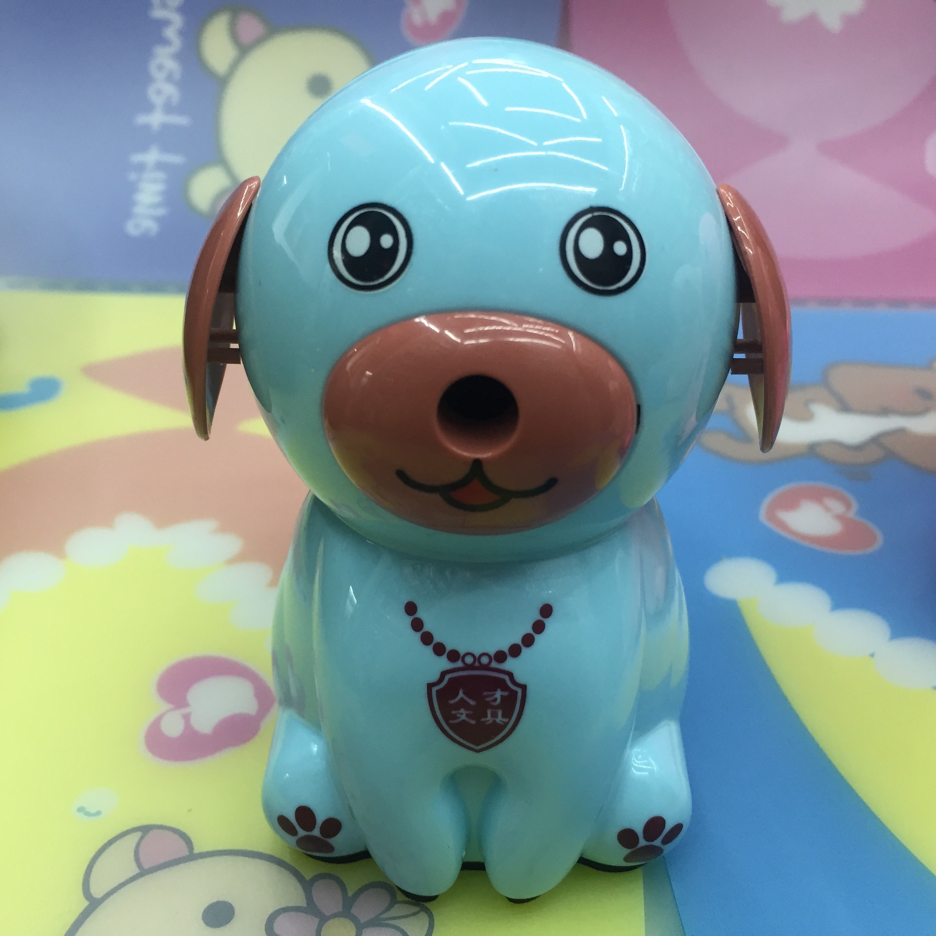 Japan and South Korea stationery creative cartoon hand pencil sharpener puppy shape pen knife pencil reeler
