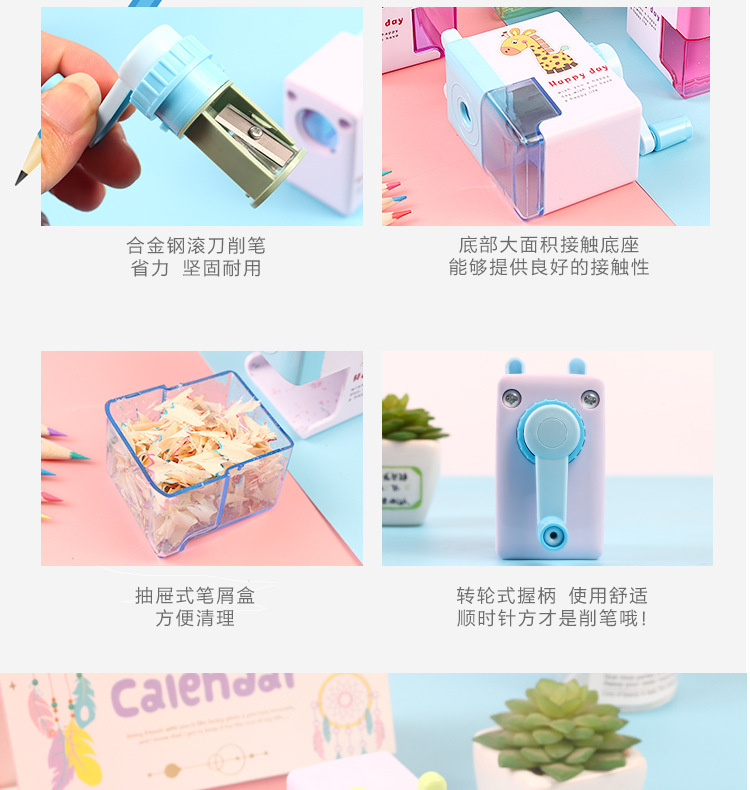 Special Offer School Supplies Automatic Pen Input Pencil Shapper Hand Shake Pencil Sharpener Pen Spinning Pencil Sharpener Student Wholesale Prizes