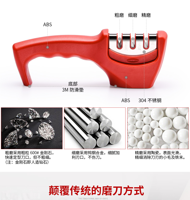  multifunctional tool quickly hand-held household knife sharpener tungsten steel ceramic knife sharpener