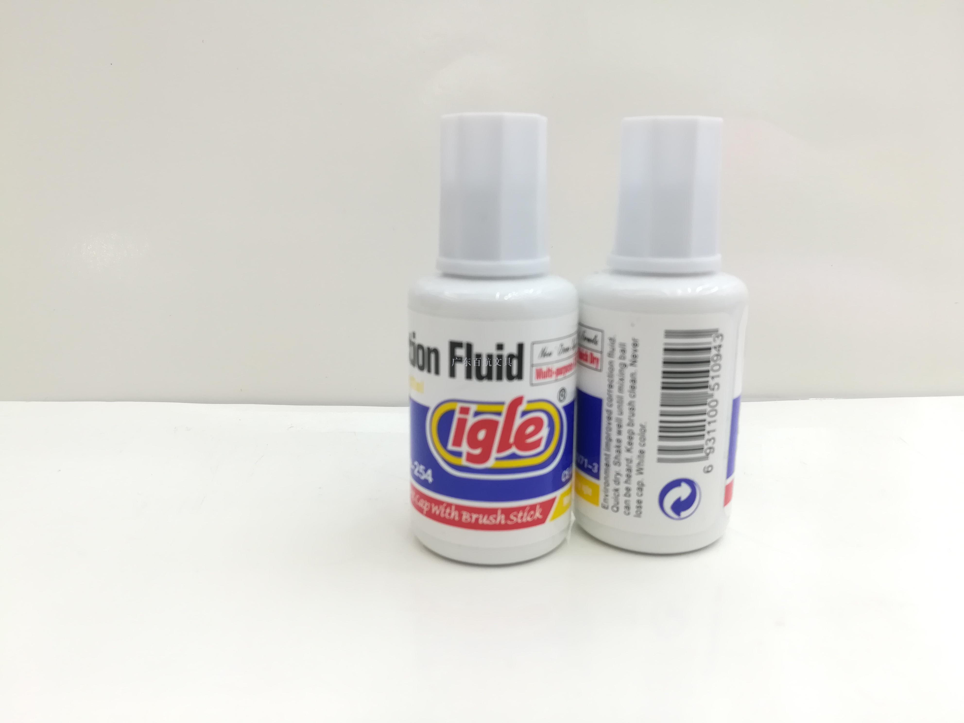 Igle-254 correction fluid, 12ML correction fluid in round bottle Igle-254 correction fluid, 12ML correction fluid in round bottle