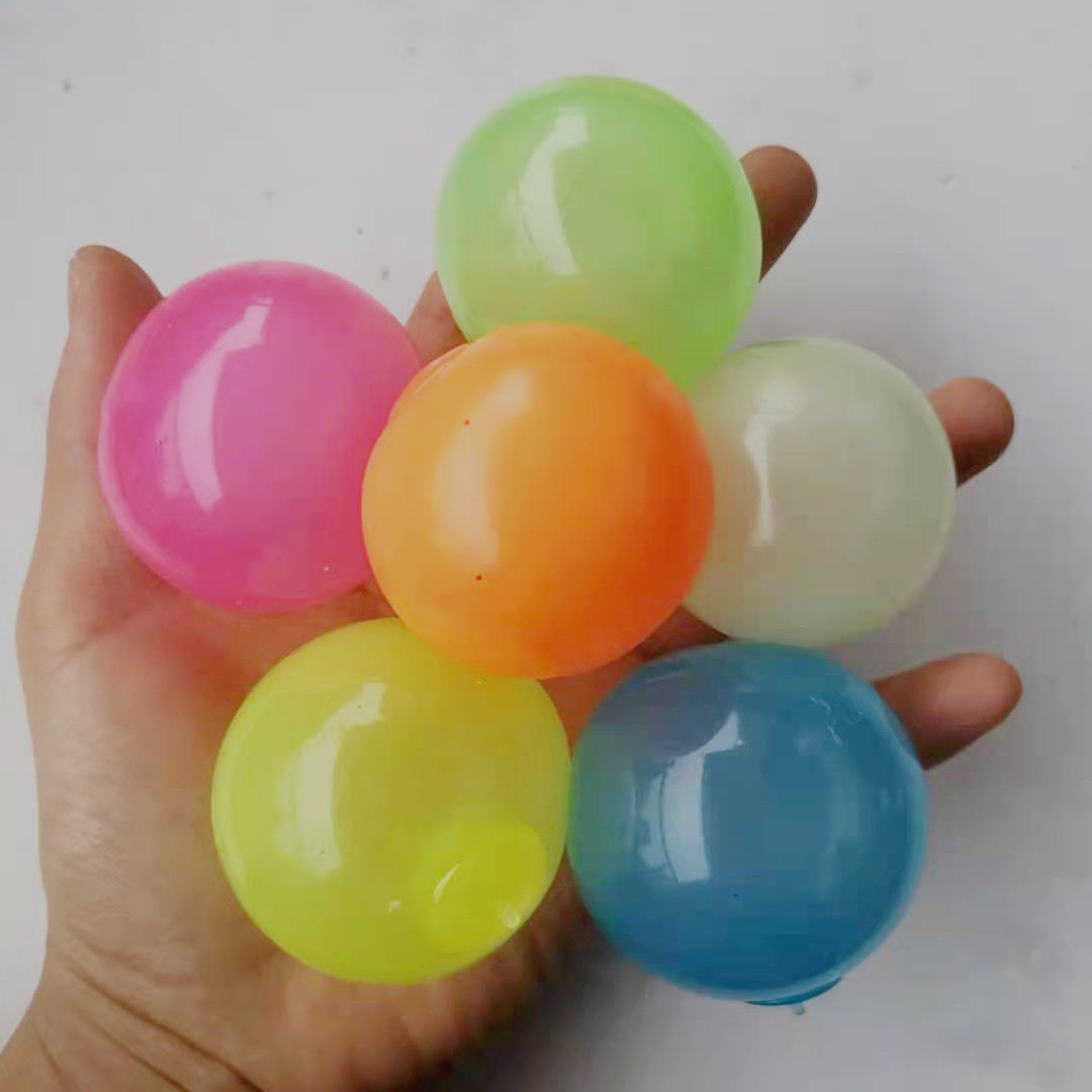 Tiktok Luminous Sticky Ball Sticky Wall Decompression Vent Ball TPR Interactive Ceiling Ball Children Darts Sticky Ball Toys