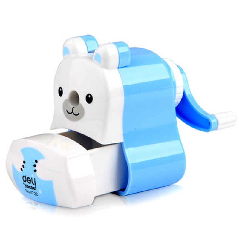 Deli 0722 Polar Bear Student Pencil Sharpener/Pencil Shapper Hand-Operated Pencil Sharpener Cartoon Cute
