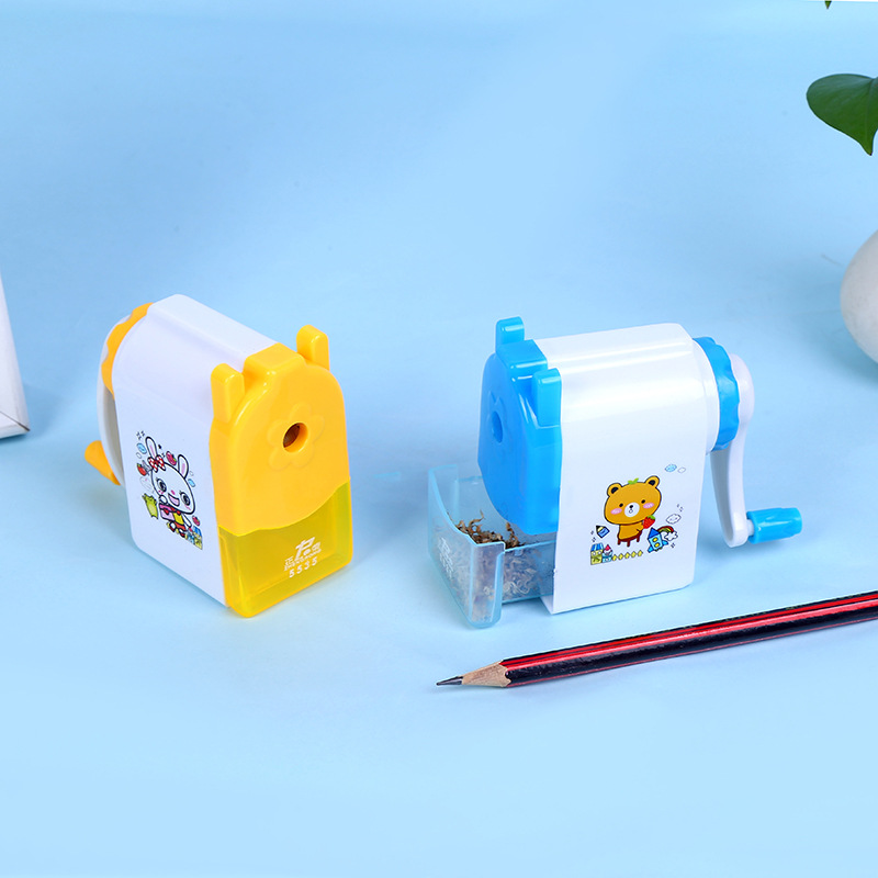 Wholesale Propelling Pencil Pencil Shapper Student Pen Spinning Cartoon Penknife Creative Pencil Sharpener Plastic Hand Pencil Sharpener