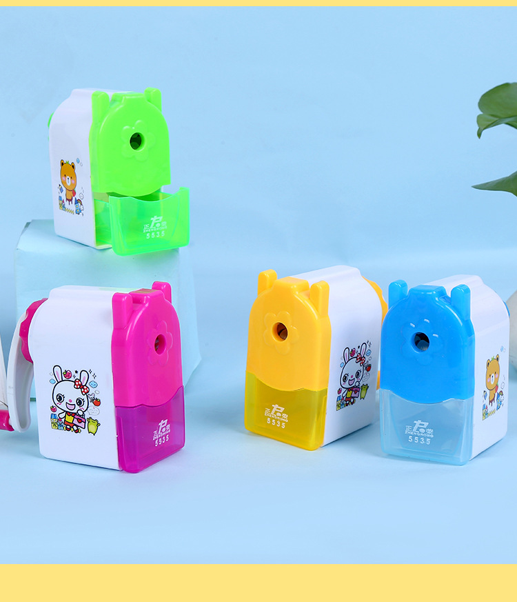 Wholesale Propelling Pencil Pencil Shapper Student Pen Spinning Cartoon Penknife Creative Pencil Sharpener Plastic Hand Pencil Sharpener