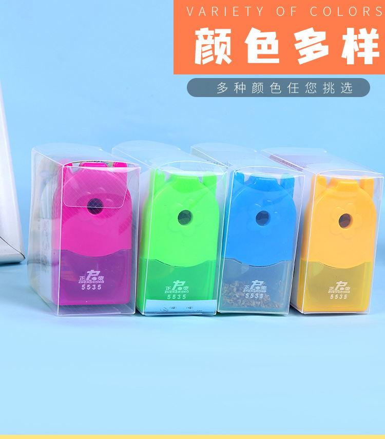 Wholesale Propelling Pencil Pencil Shapper Student Pen Spinning Cartoon Penknife Creative Pencil Sharpener Plastic Hand Pencil Sharpener