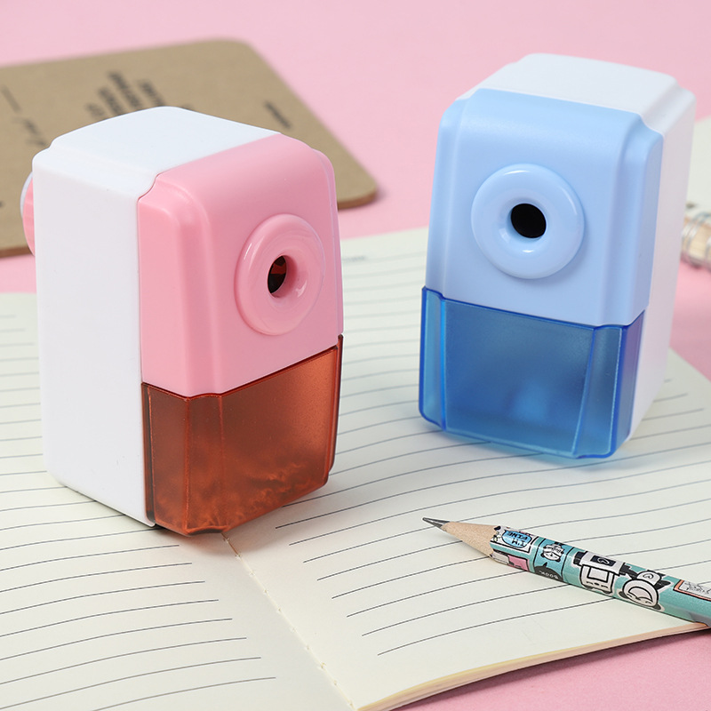 Creative Pupil Prize Hand-Cranking Pencil Sharpener Automatic Pen Input Pencil Shapper School Supplies Children&#039;s Gift Pencil Knife