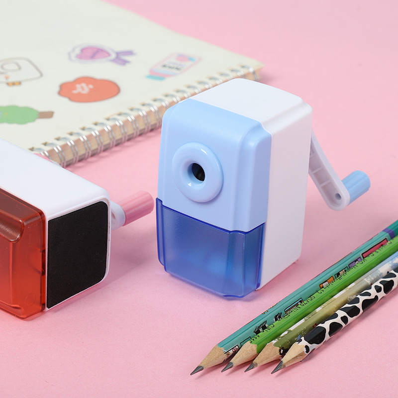 Creative Pupil Prize Hand-Cranking Pencil Sharpener Automatic Pen Input Pencil Shapper School Supplies Children&#039;s Gift Pencil Knife