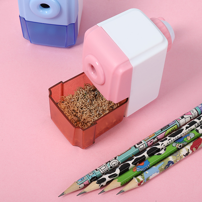 Creative Pupil Prize Hand-Cranking Pencil Sharpener Automatic Pen Input Pencil Shapper School Supplies Children&#039;s Gift Pencil Knife