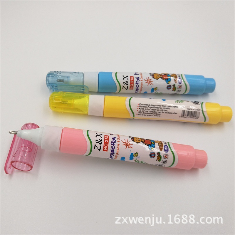 Factory Direct Sales Cartoon Environmental Protection Quick-Drying Correction Fluid 15ml Correction Fluid Wholesale and Retail Can Be Modified Customization as Request