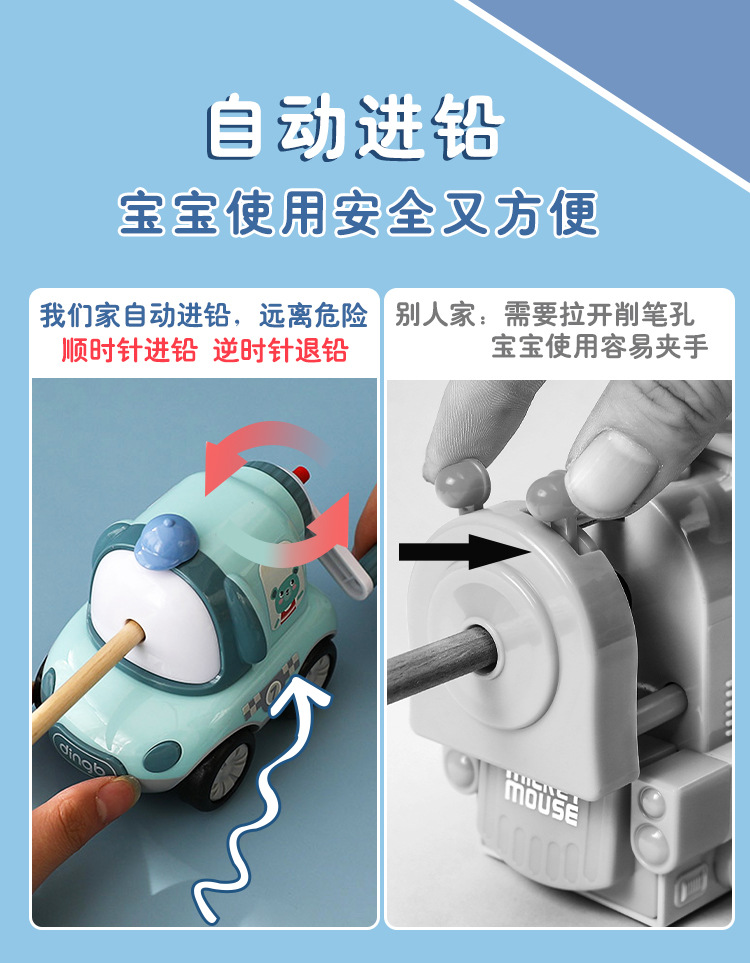 Hand-Cranking Pencil Sharpener Pencil Shapper Adjustable Thickness Pencil Sharpener Pencil Sharpener Children Primary School Student Manual Pencil Sharpener Wholesale