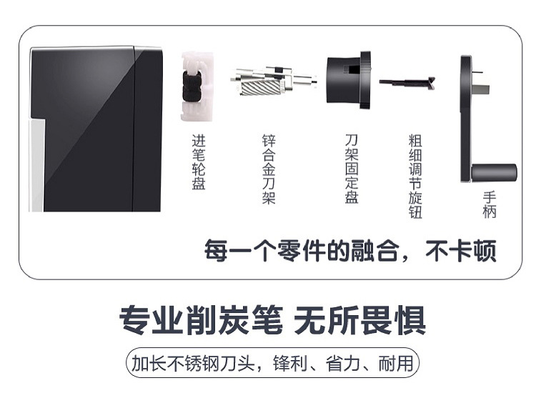 Legendary Road Art Sketch Charcoal Special Long Refill Hand-Cranking Pencil Sharpener Pencil Shapper Pencil Sharpener Pencil Sharpener Authentic