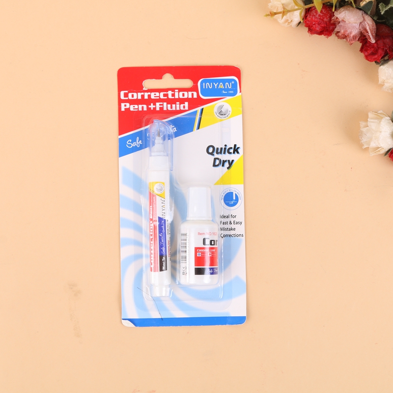 Environmental protection student stationery correction liquid correction fluid two fixed pen quick drying.
