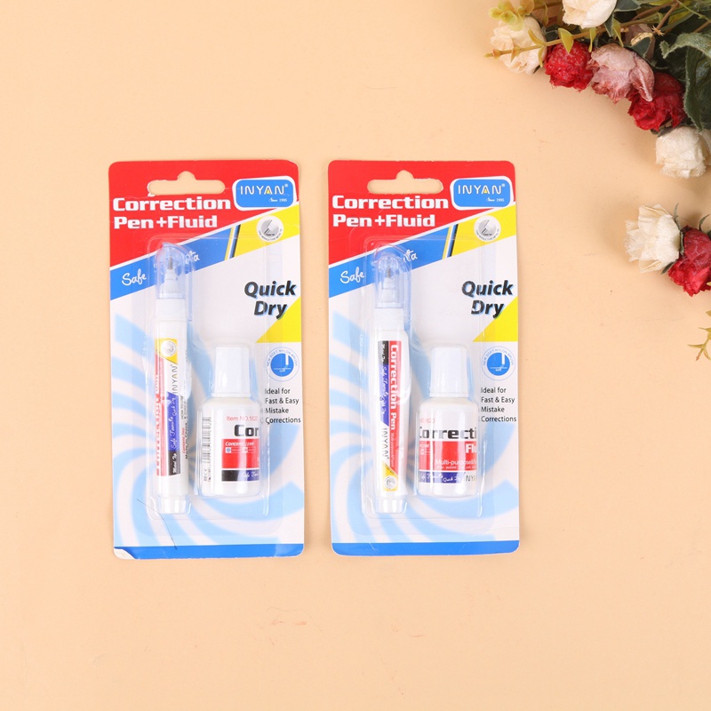 Environmental protection student stationery correction liquid correction fluid two fixed pen quick drying.