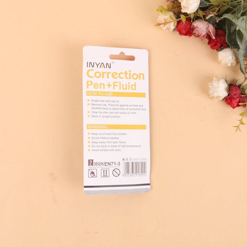 Environmental protection student stationery correction liquid correction fluid two fixed pen quick drying.