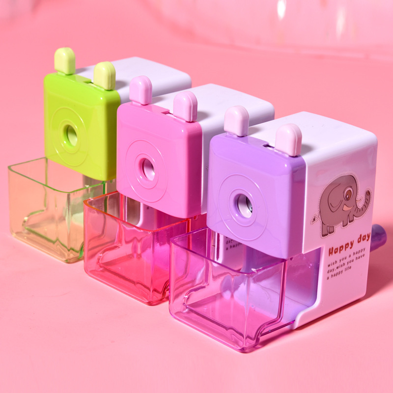 Zhengrong 027 Pencil Shapper Penknife Cartoon Hand-Cranking Pencil Sharpener Pencil Sharpener Labor-Saving Pencil Sharpener Small Gifts for Children