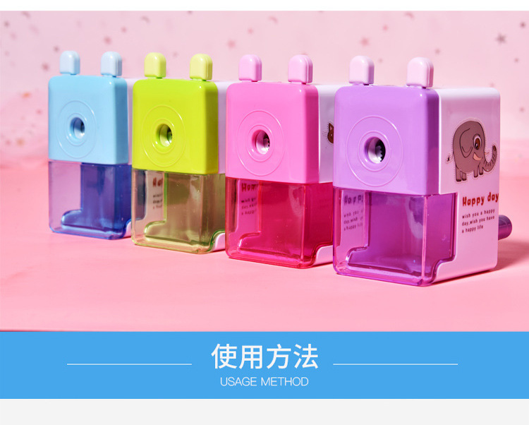 Zhengrong 027 Pencil Shapper Penknife Cartoon Hand-Cranking Pencil Sharpener Pencil Sharpener Labor-Saving Pencil Sharpener Small Gifts for Children