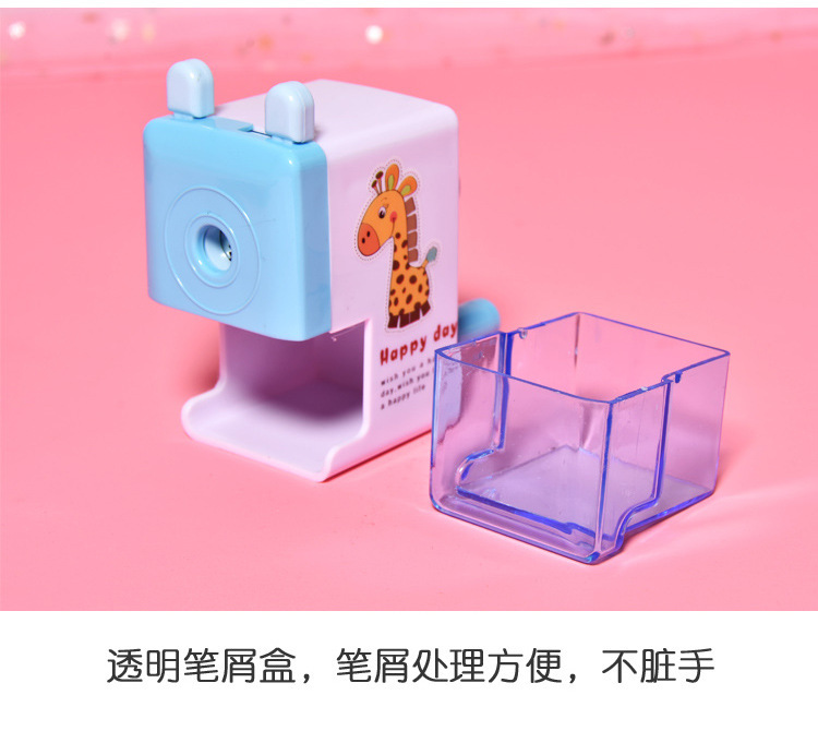 Zhengrong 027 Pencil Shapper Penknife Cartoon Hand-Cranking Pencil Sharpener Pencil Sharpener Labor-Saving Pencil Sharpener Small Gifts for Children