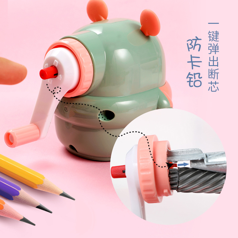 Children Learning Stationery Pencil-Sharpening Machine Creative Hand Shake Pencil Sharpener Children&#039;s Primary and Secondary School Gift Pencil Sharpener Pencil Shapper
