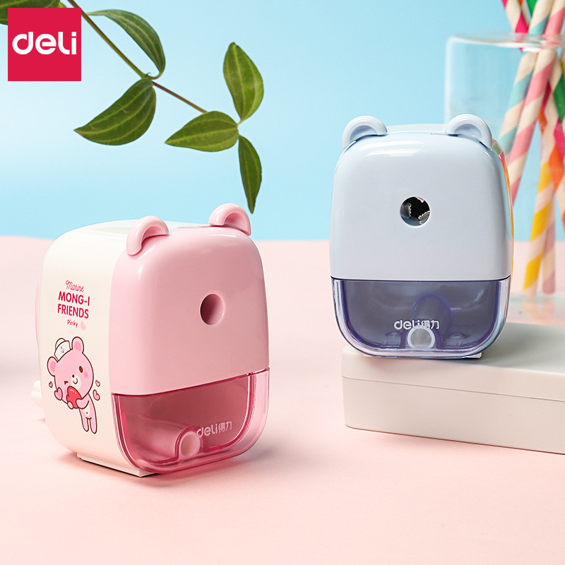Deli 0682 Pencil Sharpener Student Hand Pencil Sharpener Small Fresh Pencil Shapper Manual Cute Pencil Sharpener