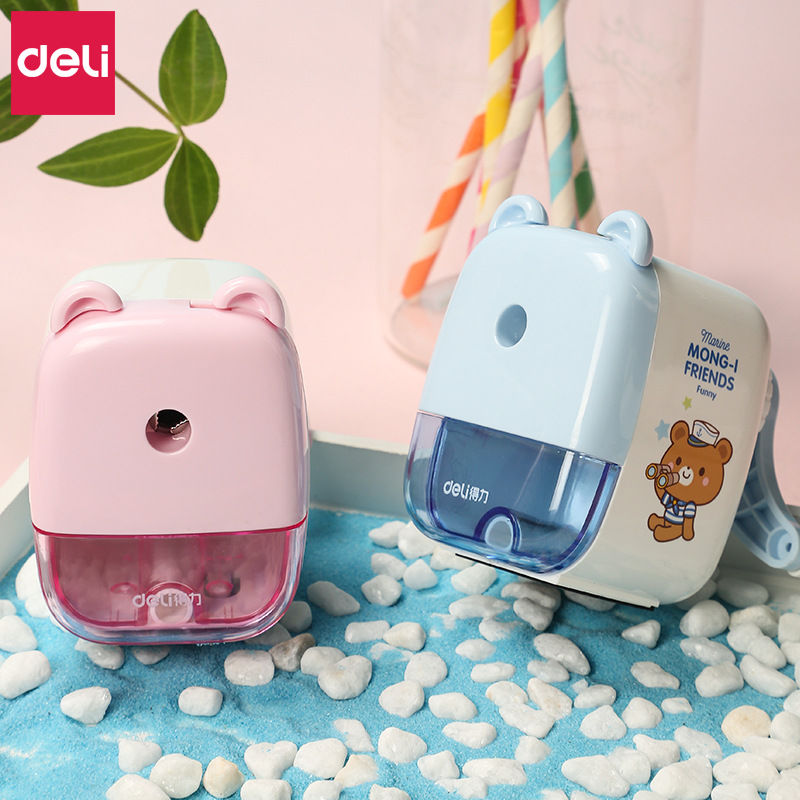 Deli 0682 Pencil Sharpener Student Hand Pencil Sharpener Small Fresh Pencil Shapper Manual Cute Pencil Sharpener