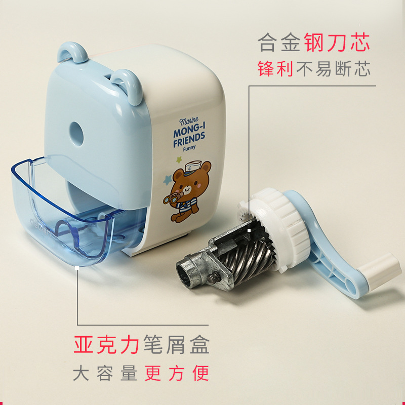 Deli 0682 Pencil Sharpener Student Hand Pencil Sharpener Small Fresh Pencil Shapper Manual Cute Pencil Sharpener