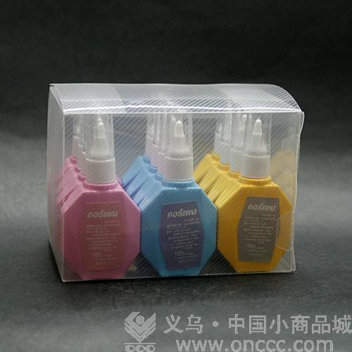 Plastic box fitting correction fluid