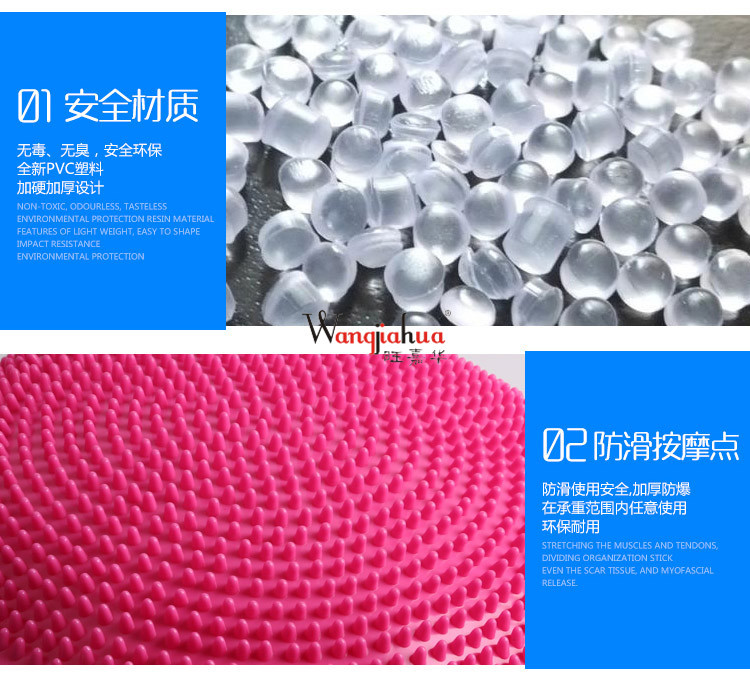 Balance Cushion Yoga Massage Mat Balance Disk Soft Cushion Thickened Anti-Riot Yoga Balance Ball Feet Stool Rehabilitation Cushion Air Cushion