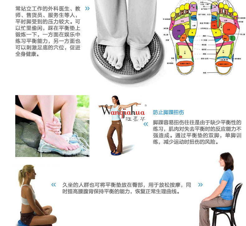 Balance Cushion Yoga Massage Mat Balance Disk Soft Cushion Thickened Anti-Riot Yoga Balance Ball Feet Stool Rehabilitation Cushion Air Cushion