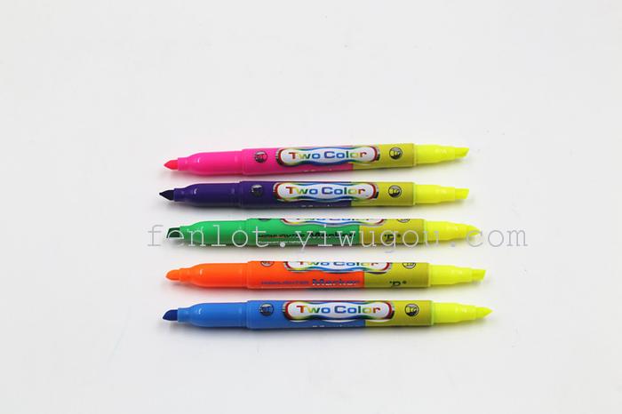 Factory direct supply dual head highlighter 166 Factory direct supply dual head highlighter 166