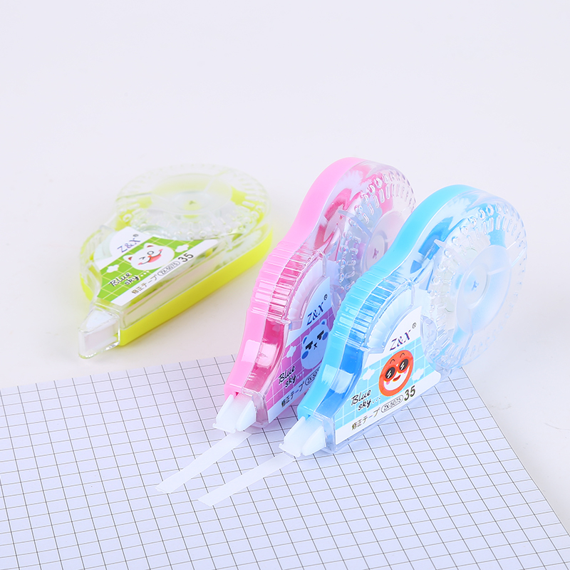 Cartoon environmental correction tape 2 in 1 set correction fluid students with  creative office learning stationery