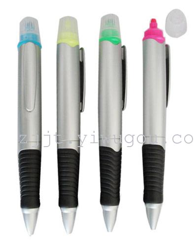 Double fluorescent multifunctional ballpoint pen Ballpoint Pen Highlighter