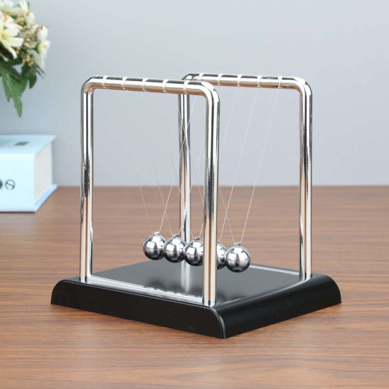 Newton Balance Swing Ball Collision Energy Conservation Permanent Ball Home Office Ornaments Decorative Crafts Newton a Regional Name for Billiards