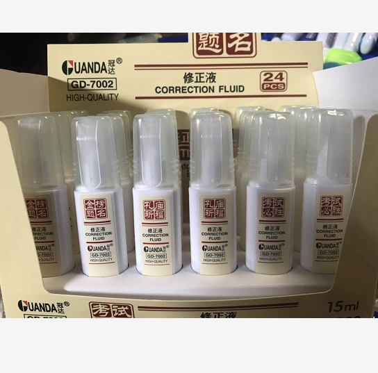 Hot environmental correction Fluid metal head flat bottle correction pen modification liquid  wholesale and retail custo
