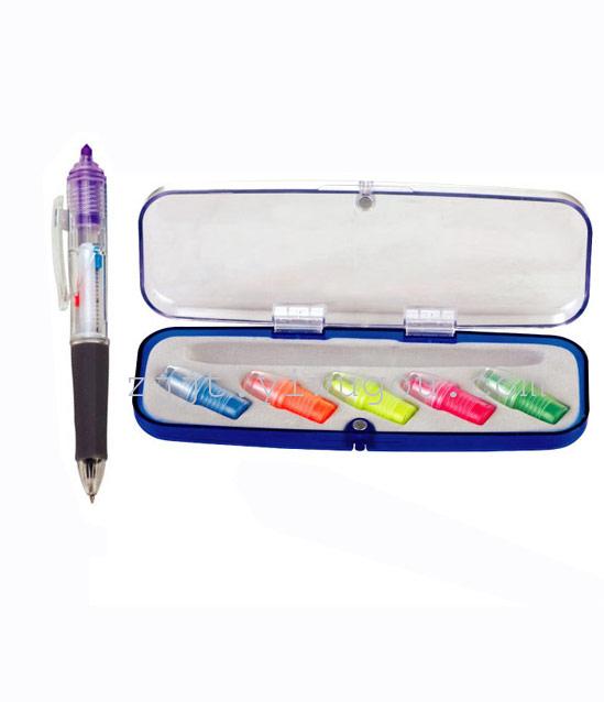 New Korean twin tip pen ballpoint pen and lovely flower bar highlighter