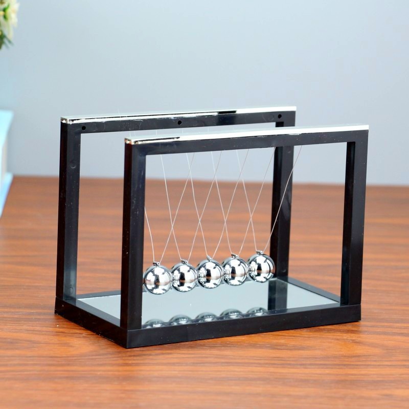 Creative Acrylic Newton Swing Ball a Regional Name for Billiards with Mirror Force Transmission Balance Bumperball Office Desk Surface Panel Ornaments Creative Acrylic Newton Swing Ball a Regional Name for Billiards with Mirror Force Transmission Balance Bumperball Office Desk Surface Panel Ornaments