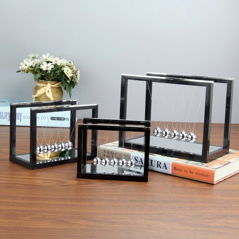 Creative Acrylic Newton Swing Ball a Regional Name for Billiards with Mirror Force Transmission Balance Bumperball Office Desk Surface Panel Ornaments Creative Acrylic Newton Swing Ball a Regional Name for Billiards with Mirror Force Transmission Balance Bumperball Office Desk Surface Panel Ornaments