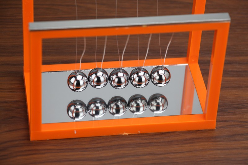 Creative Acrylic Newton Swing Ball a Regional Name for Billiards with Mirror Force Transmission Balance Bumperball Office Desk Surface Panel Ornaments Creative Acrylic Newton Swing Ball a Regional Name for Billiards with Mirror Force Transmission Balance Bumperball Office Desk Surface Panel Ornaments