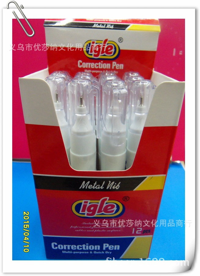 Igle amendment 129, correction pens, correction fluid in Yiwu, nontoxic, especially white quick-dry