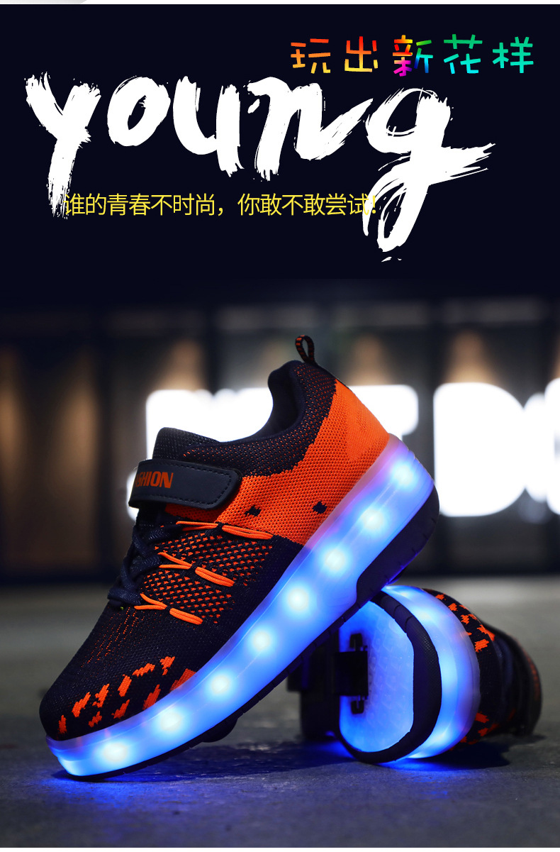 Amazon Overseas Supply Luminous Led Roller Shoe Two-Wheel Boys Charging Skate Shoes Girls Skates Manufacturers Amazon Overseas Supply Luminous Led Roller Shoe Two-Wheel Boys Charging Skate Shoes Girls Skates Manufacturers