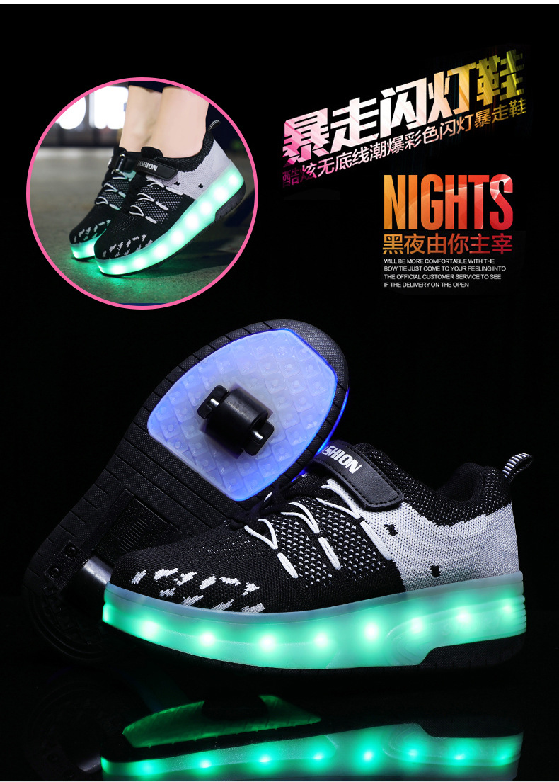 Amazon Overseas Supply Luminous Led Roller Shoe Two-Wheel Boys Charging Skate Shoes Girls Skates Manufacturers Amazon Overseas Supply Luminous Led Roller Shoe Two-Wheel Boys Charging Skate Shoes Girls Skates Manufacturers