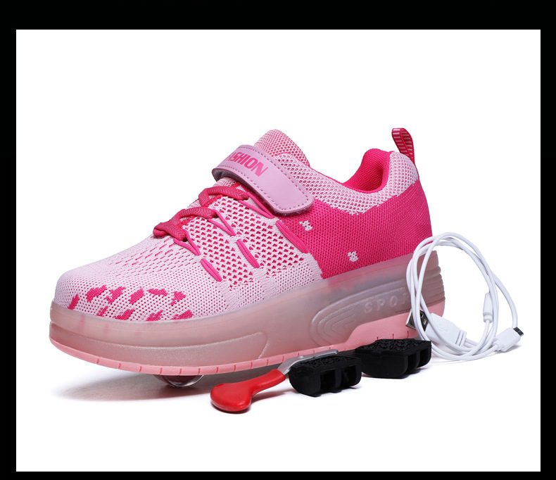 Amazon Overseas Supply Luminous Led Roller Shoe Two-Wheel Boys Charging Skate Shoes Girls Skates Manufacturers Amazon Overseas Supply Luminous Led Roller Shoe Two-Wheel Boys Charging Skate Shoes Girls Skates Manufacturers