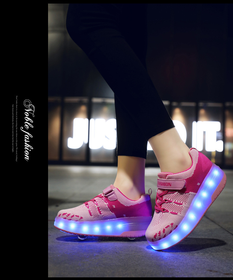 Amazon Overseas Supply Luminous Led Roller Shoe Two-Wheel Boys Charging Skate Shoes Girls Skates Manufacturers Amazon Overseas Supply Luminous Led Roller Shoe Two-Wheel Boys Charging Skate Shoes Girls Skates Manufacturers