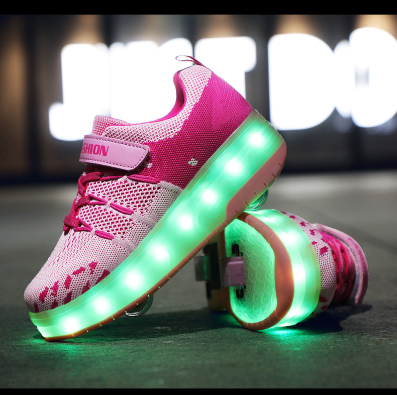 Amazon Overseas Supply Luminous Led Roller Shoe Two-Wheel Boys Charging Skate Shoes Girls Skates Manufacturers Amazon Overseas Supply Luminous Led Roller Shoe Two-Wheel Boys Charging Skate Shoes Girls Skates Manufacturers