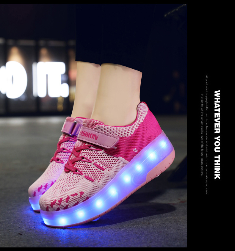 Amazon Overseas Supply Luminous Led Roller Shoe Two-Wheel Boys Charging Skate Shoes Girls Skates Manufacturers Amazon Overseas Supply Luminous Led Roller Shoe Two-Wheel Boys Charging Skate Shoes Girls Skates Manufacturers
