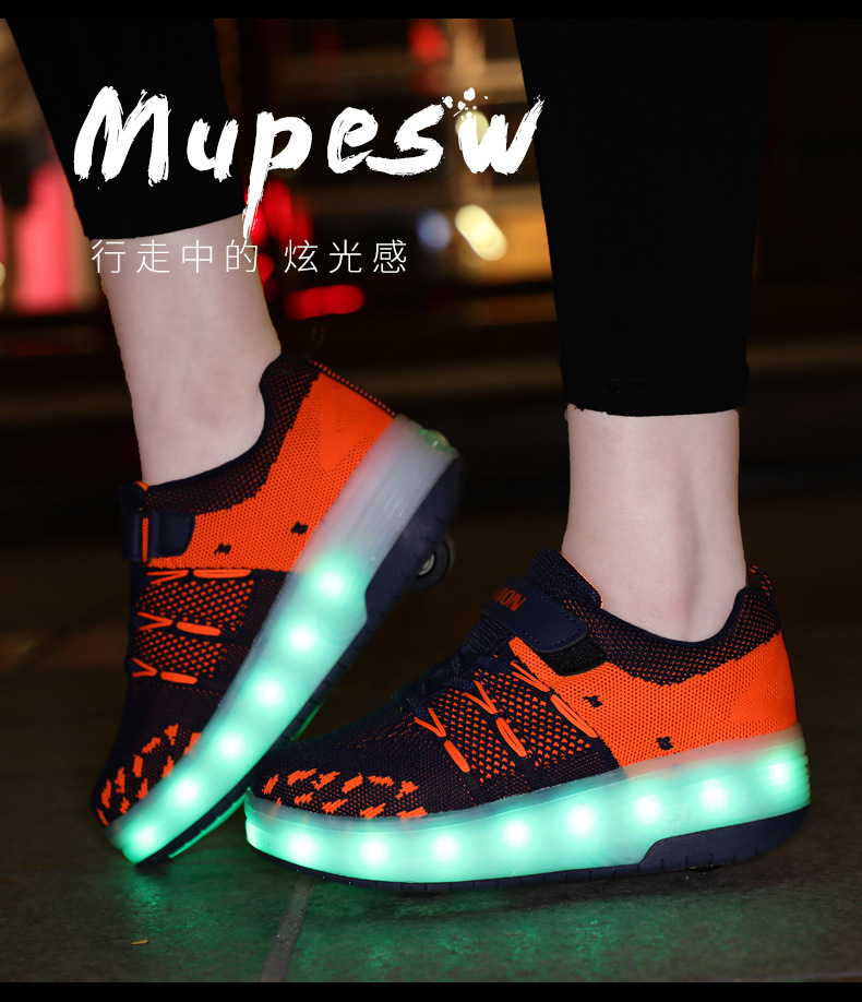 Amazon Overseas Supply Luminous Led Roller Shoe Two-Wheel Boys Charging Skate Shoes Girls Skates Manufacturers Amazon Overseas Supply Luminous Led Roller Shoe Two-Wheel Boys Charging Skate Shoes Girls Skates Manufacturers