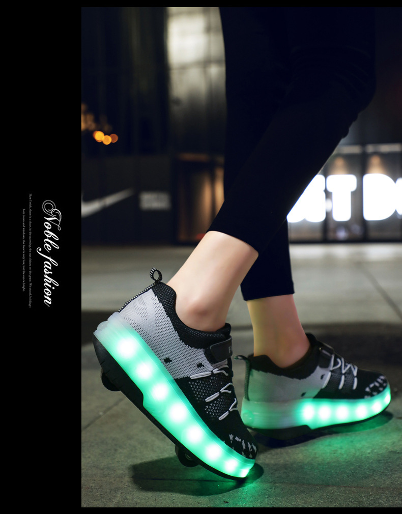 Amazon Overseas Supply Luminous Led Roller Shoe Two-Wheel Boys Charging Skate Shoes Girls Skates Manufacturers Amazon Overseas Supply Luminous Led Roller Shoe Two-Wheel Boys Charging Skate Shoes Girls Skates Manufacturers
