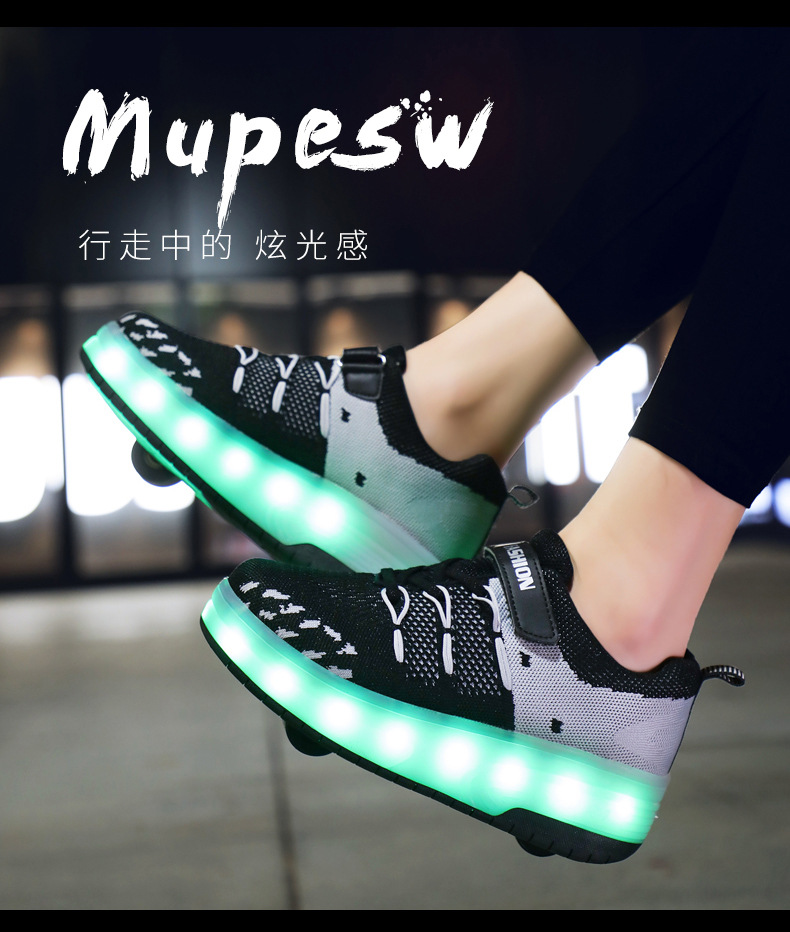 Amazon Overseas Supply Luminous Led Roller Shoe Two-Wheel Boys Charging Skate Shoes Girls Skates Manufacturers Amazon Overseas Supply Luminous Led Roller Shoe Two-Wheel Boys Charging Skate Shoes Girls Skates Manufacturers