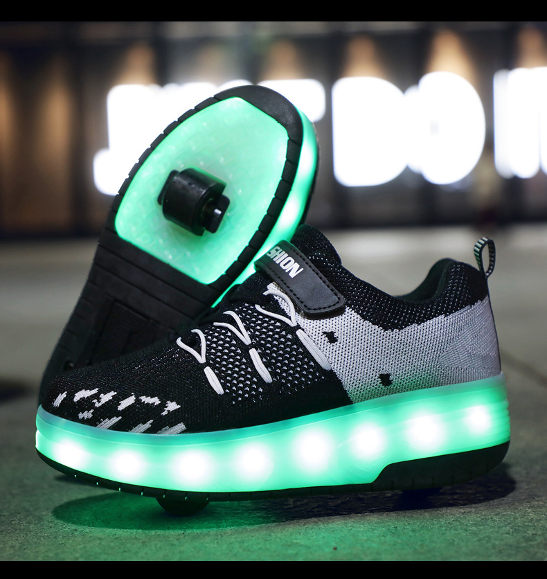 Amazon Overseas Supply Luminous Led Roller Shoe Two-Wheel Boys Charging Skate Shoes Girls Skates Manufacturers Amazon Overseas Supply Luminous Led Roller Shoe Two-Wheel Boys Charging Skate Shoes Girls Skates Manufacturers