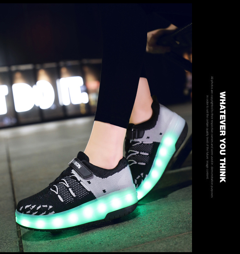 Amazon Overseas Supply Luminous Led Roller Shoe Two-Wheel Boys Charging Skate Shoes Girls Skates Manufacturers Amazon Overseas Supply Luminous Led Roller Shoe Two-Wheel Boys Charging Skate Shoes Girls Skates Manufacturers