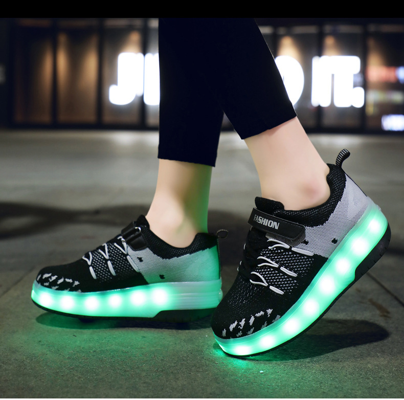 Amazon Overseas Supply Luminous Led Roller Shoe Two-Wheel Boys Charging Skate Shoes Girls Skates Manufacturers Amazon Overseas Supply Luminous Led Roller Shoe Two-Wheel Boys Charging Skate Shoes Girls Skates Manufacturers